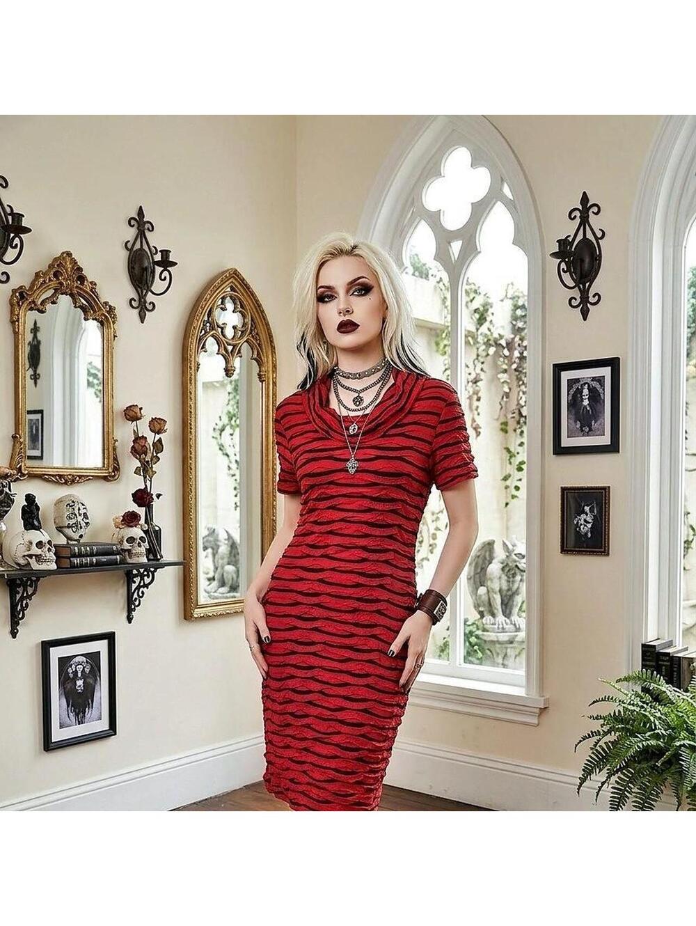 Perceptions Women's Red and Multi Dress